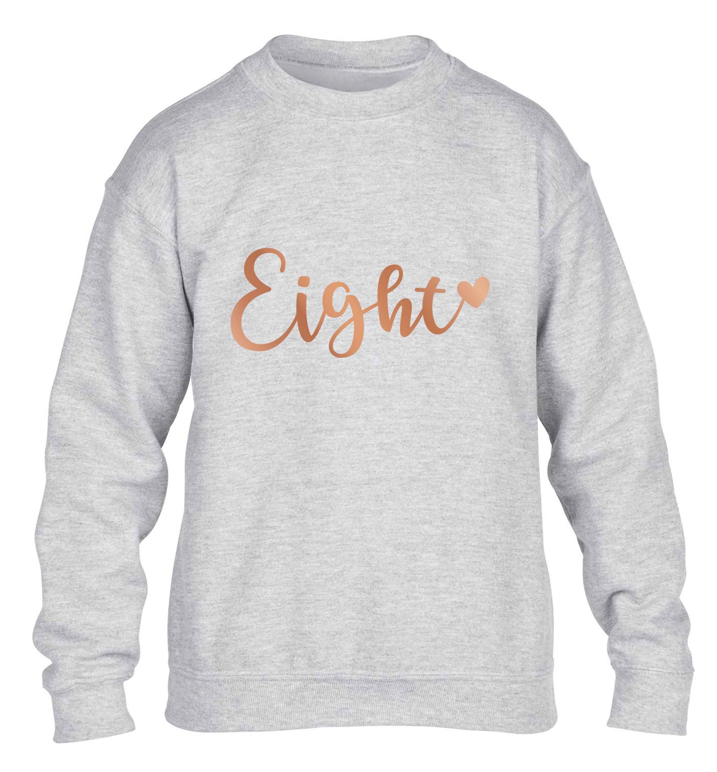 Eight rose gold children's grey sweater 12-13 Years