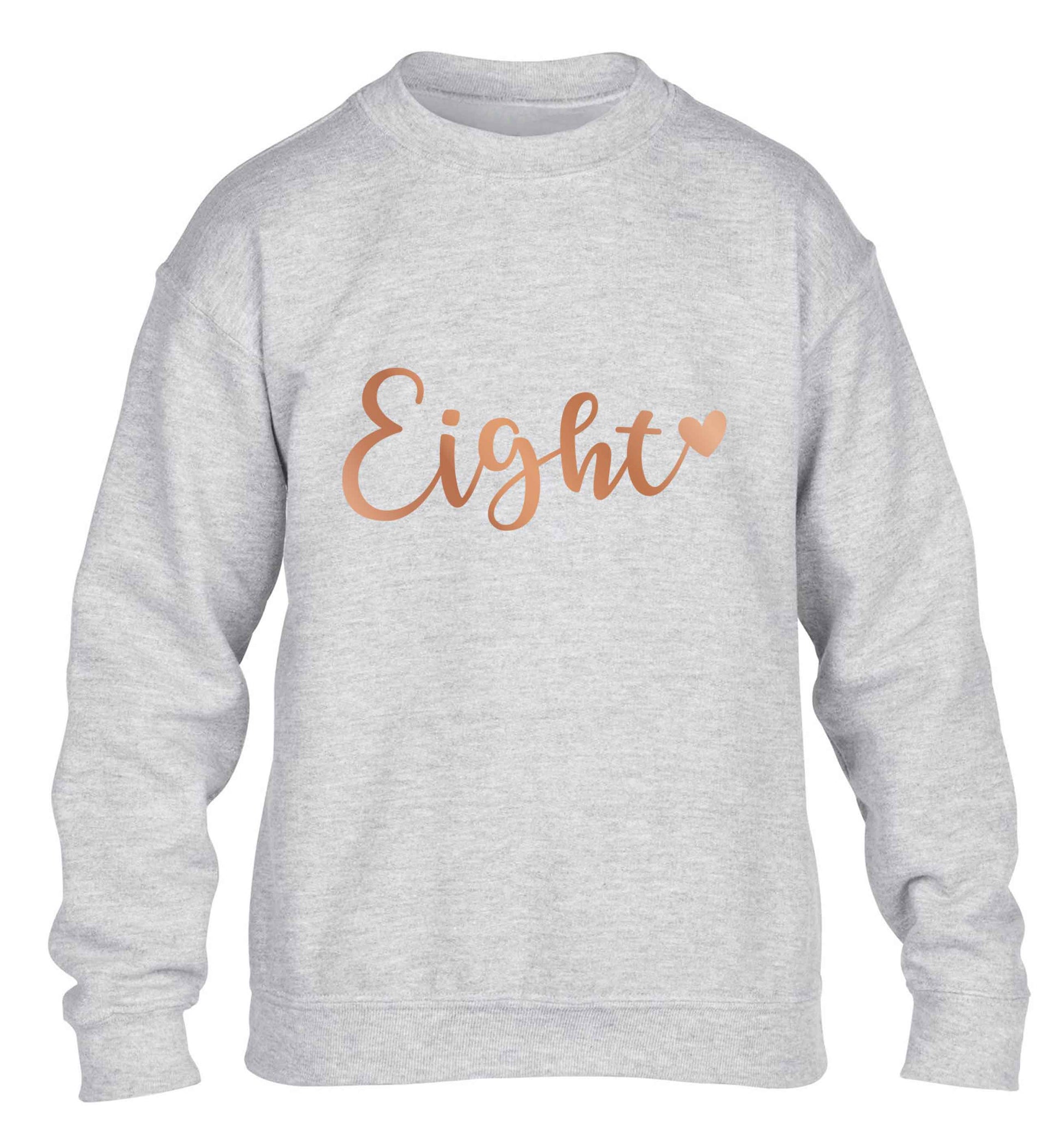Eight rose gold children's grey sweater 12-13 Years