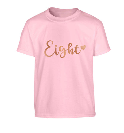 Eight rose gold Children's light pink Tshirt 12-13 Years
