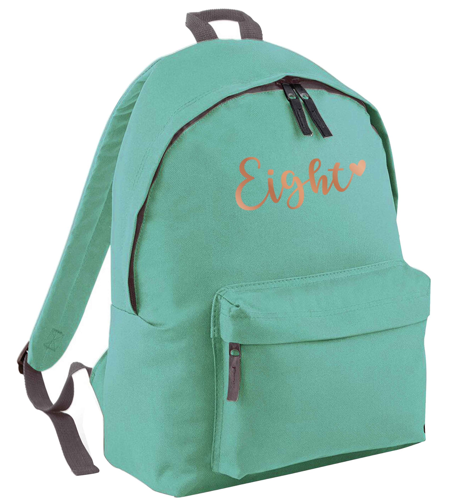 Eight rose gold mint adults backpack