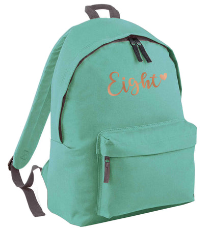 Eight rose gold mint adults backpack