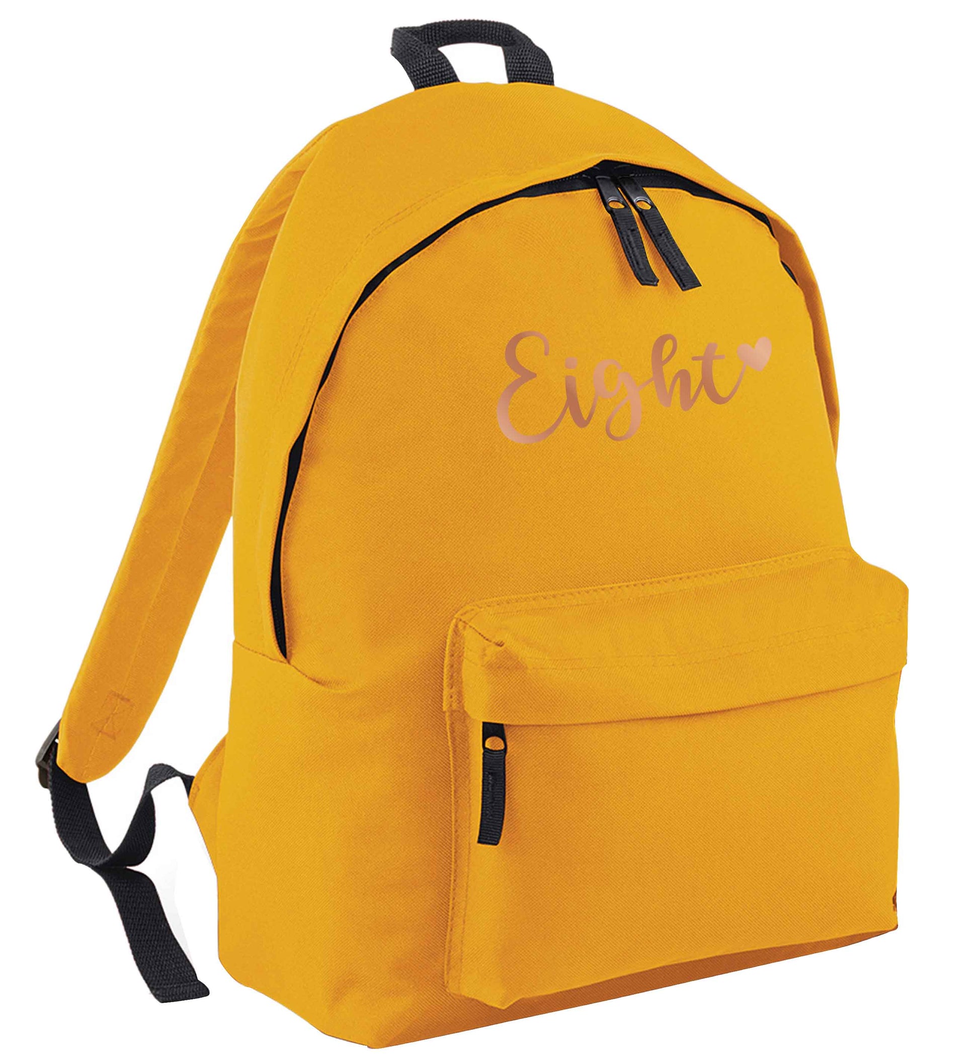 Eight rose gold mustard adults backpack