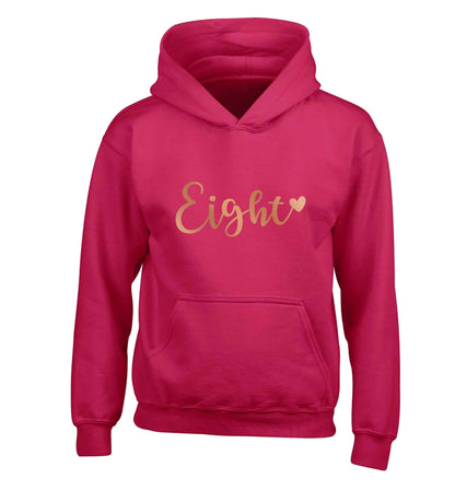 Eight rose gold children's pink hoodie 12-13 Years