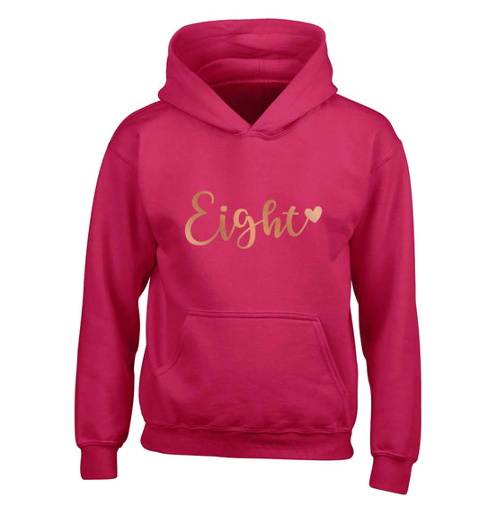 Eight rose gold children's pink hoodie 12-13 Years