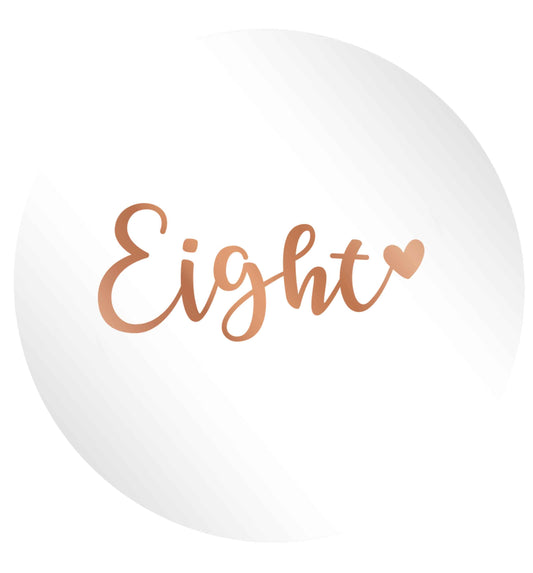 Eight rose gold 24 @ 45mm matt circle stickers