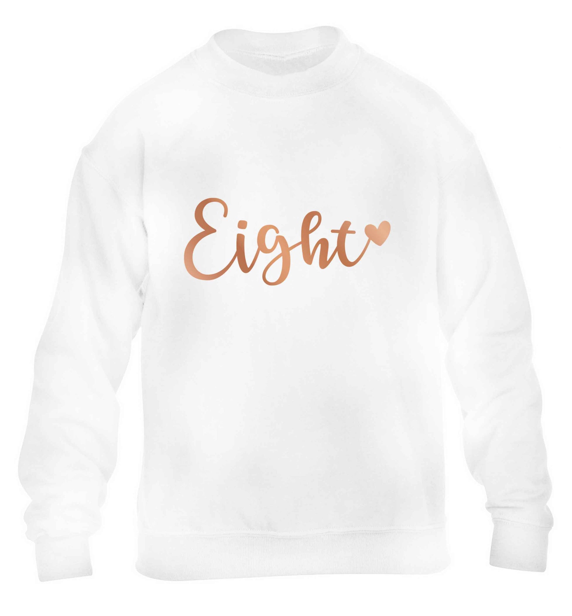 Eight rose gold children's white sweater 12-13 Years