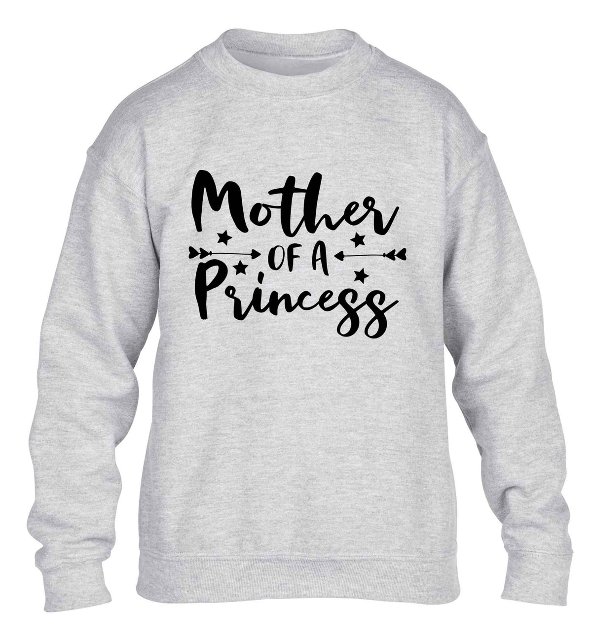 Mother of a princess children's grey sweater 12-13 Years
