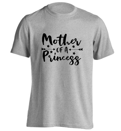 Mother of a princess adults unisex grey Tshirt 2XL
