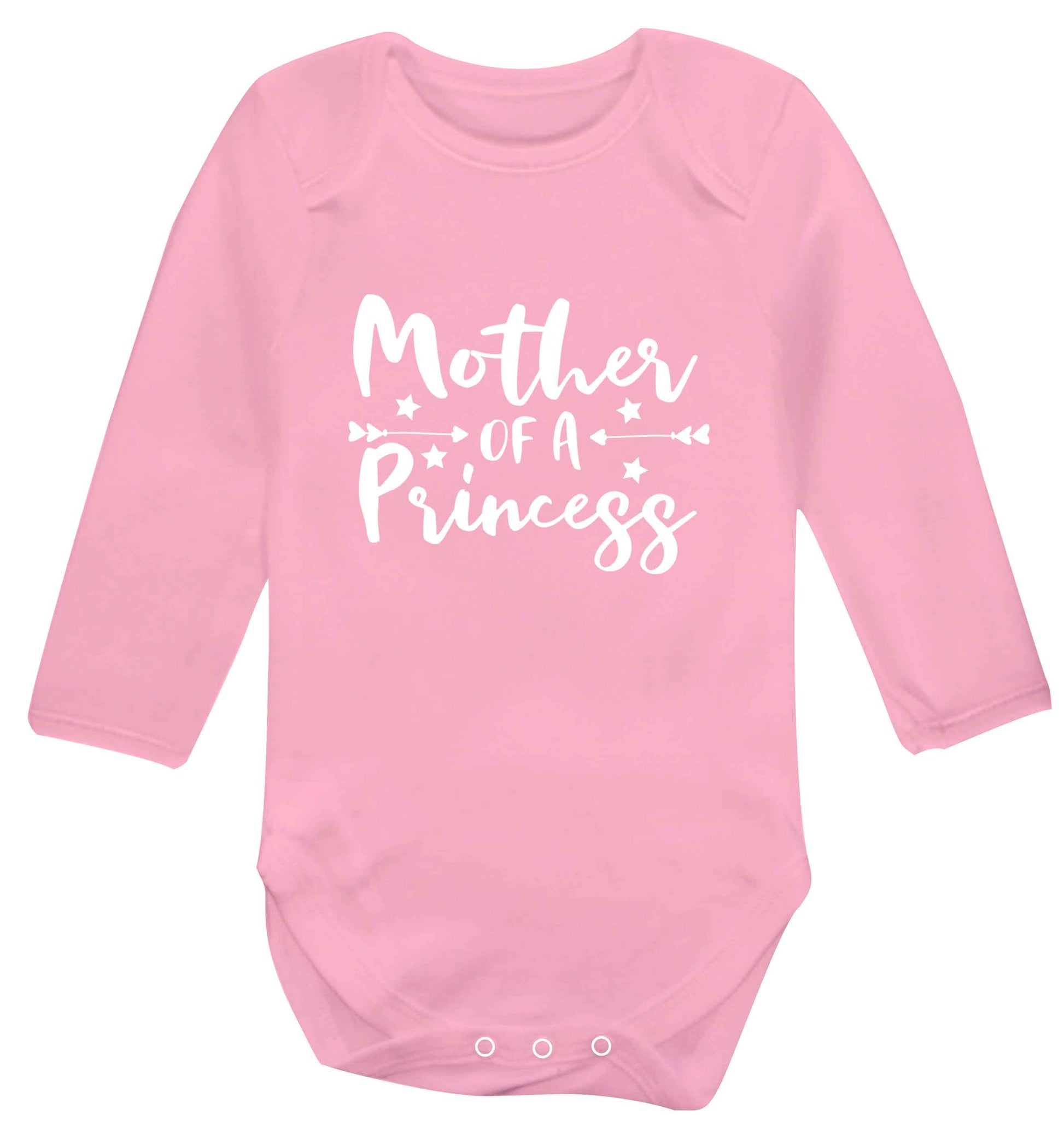 Mother of a princess baby vest long sleeved pale pink 6-12 months