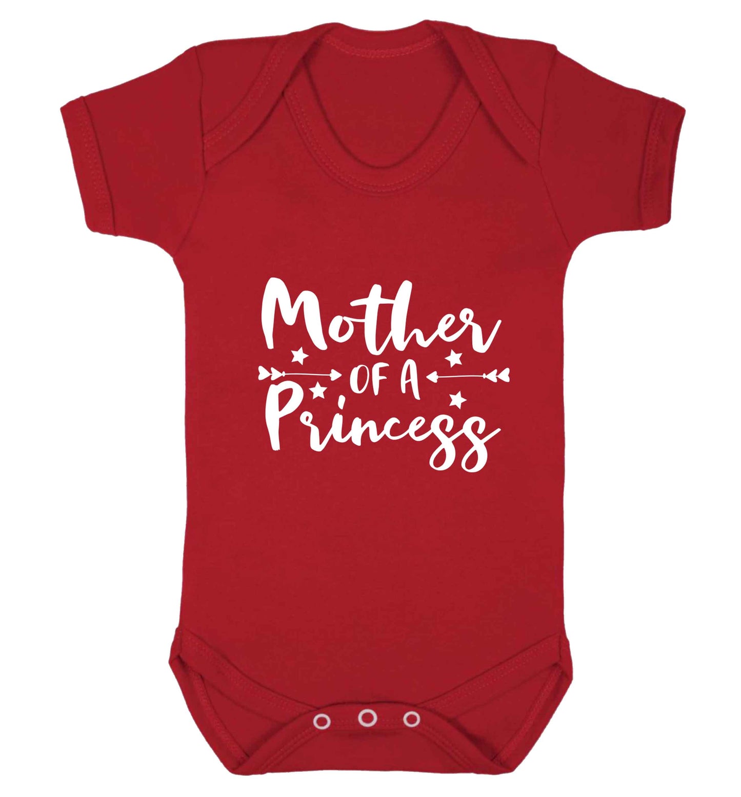 Mother of a princess baby vest red 18-24 months