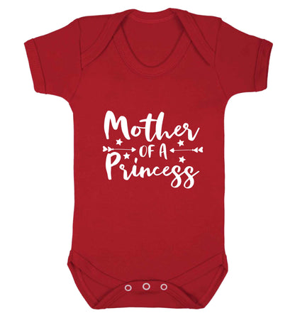 Mother of a princess baby vest red 18-24 months