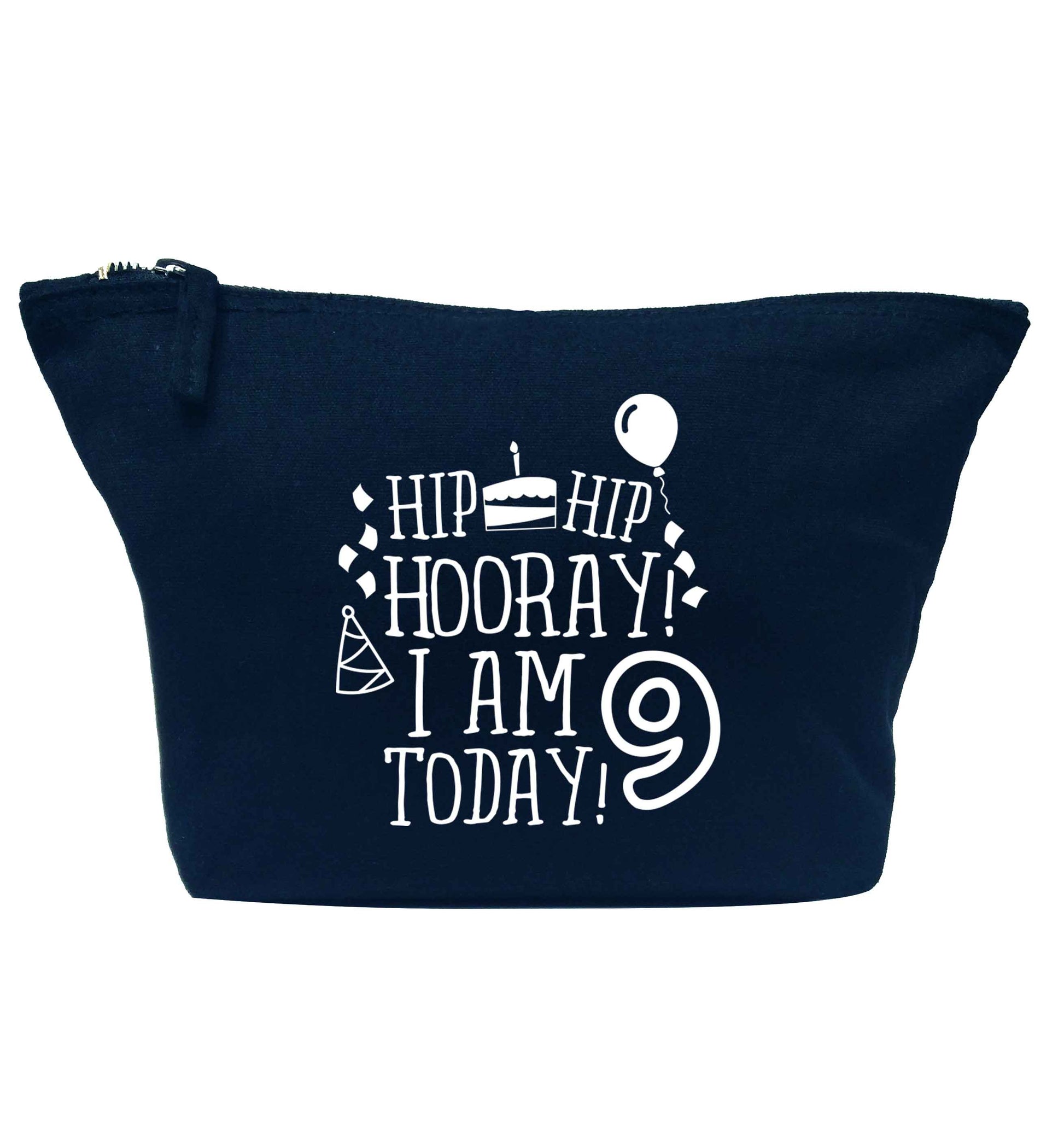 Hip hip hooray I am 9 today! navy makeup bag