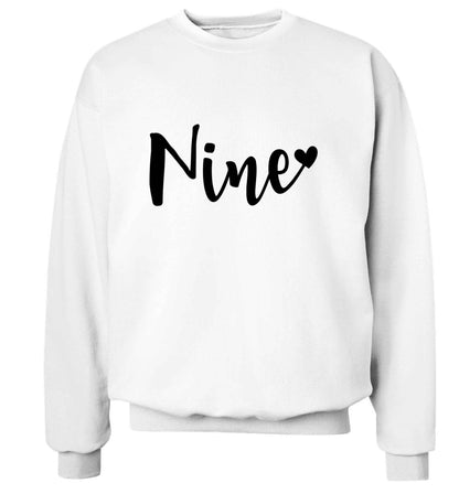 Nine and heart adult's unisex white sweater 2XL