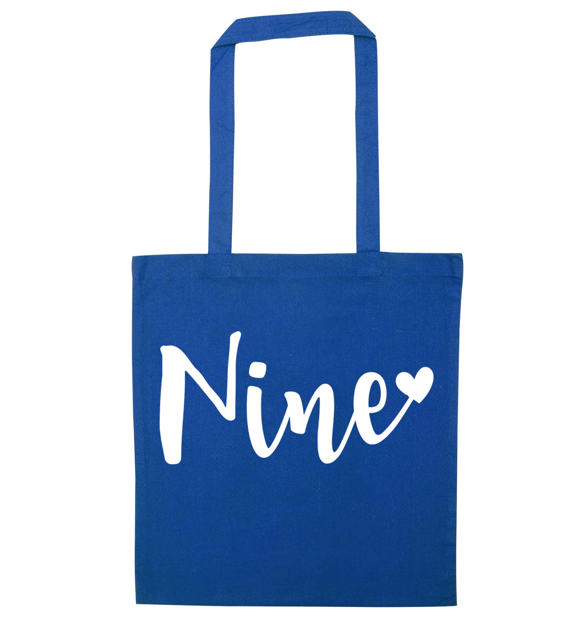 Rose gold nine blue tote bag