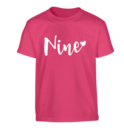 Rose gold nine Children's pink Tshirt 12-13 Years
