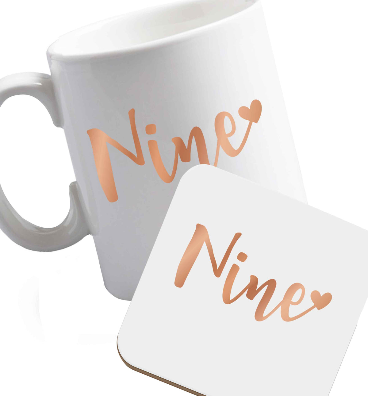 10 oz Favourite Type Pan Pancake ceramic mug and coaster set right handed