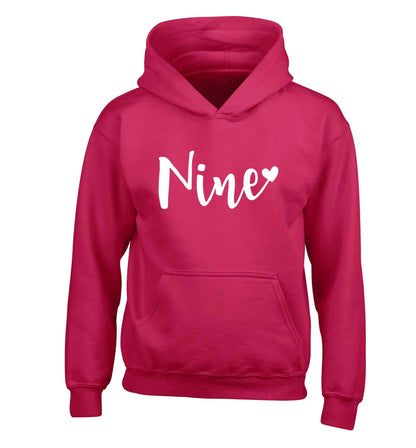 Rose gold nine children's pink hoodie 12-13 Years