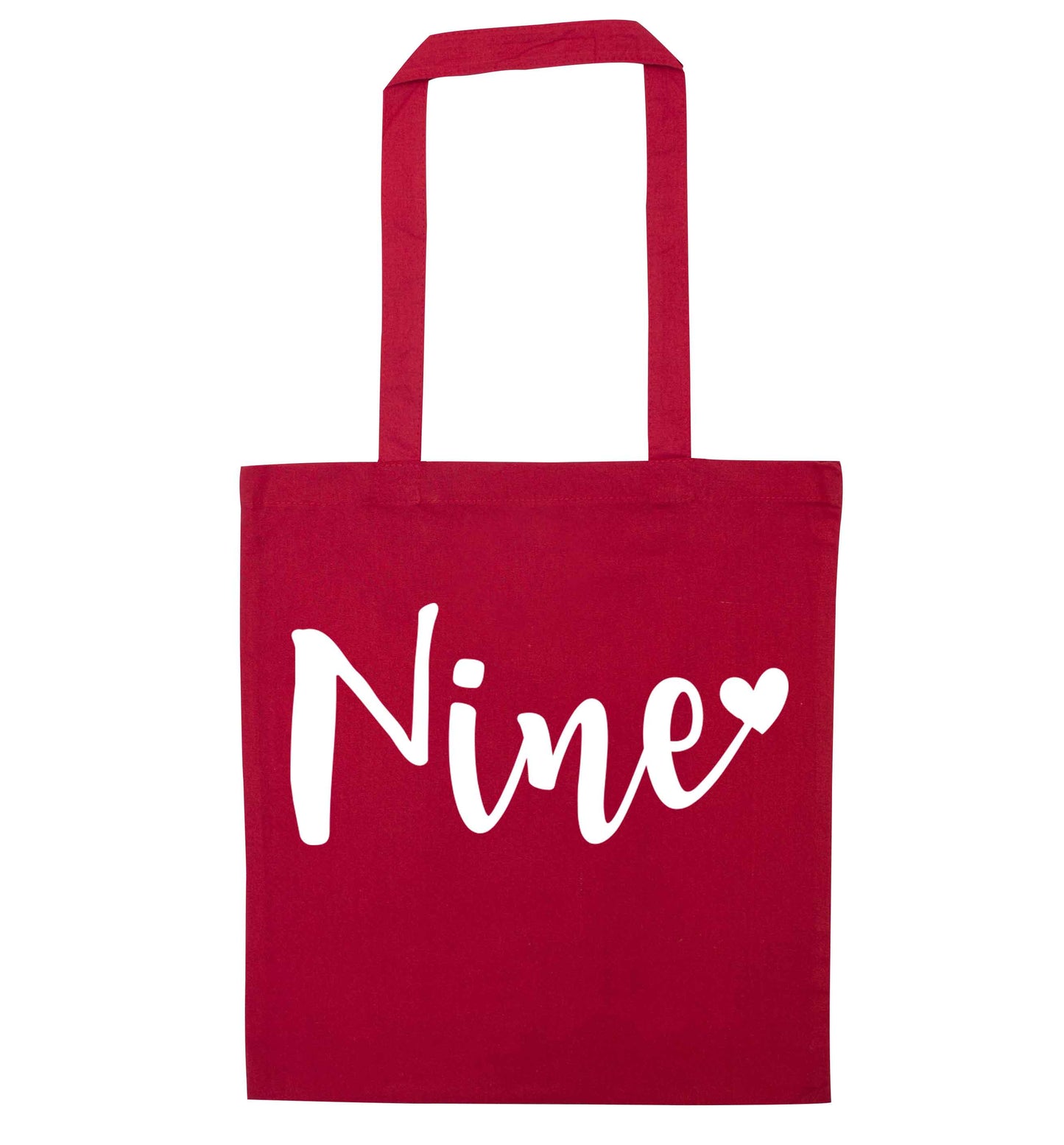Rose gold nine red tote bag