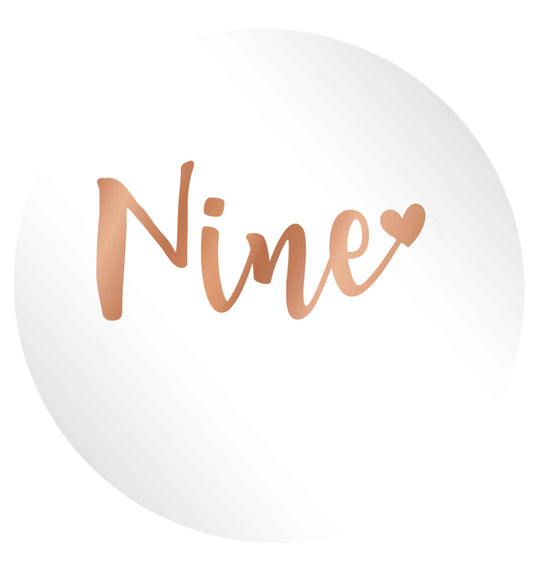Rose gold nine 24 @ 45mm matt circle stickers