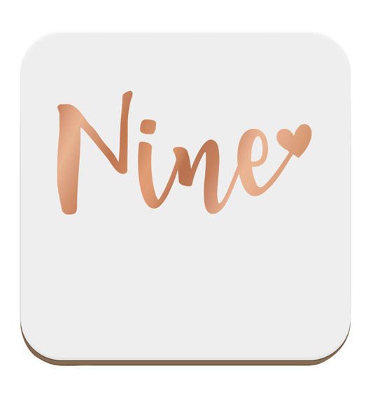 Rose gold nine set of four coasters