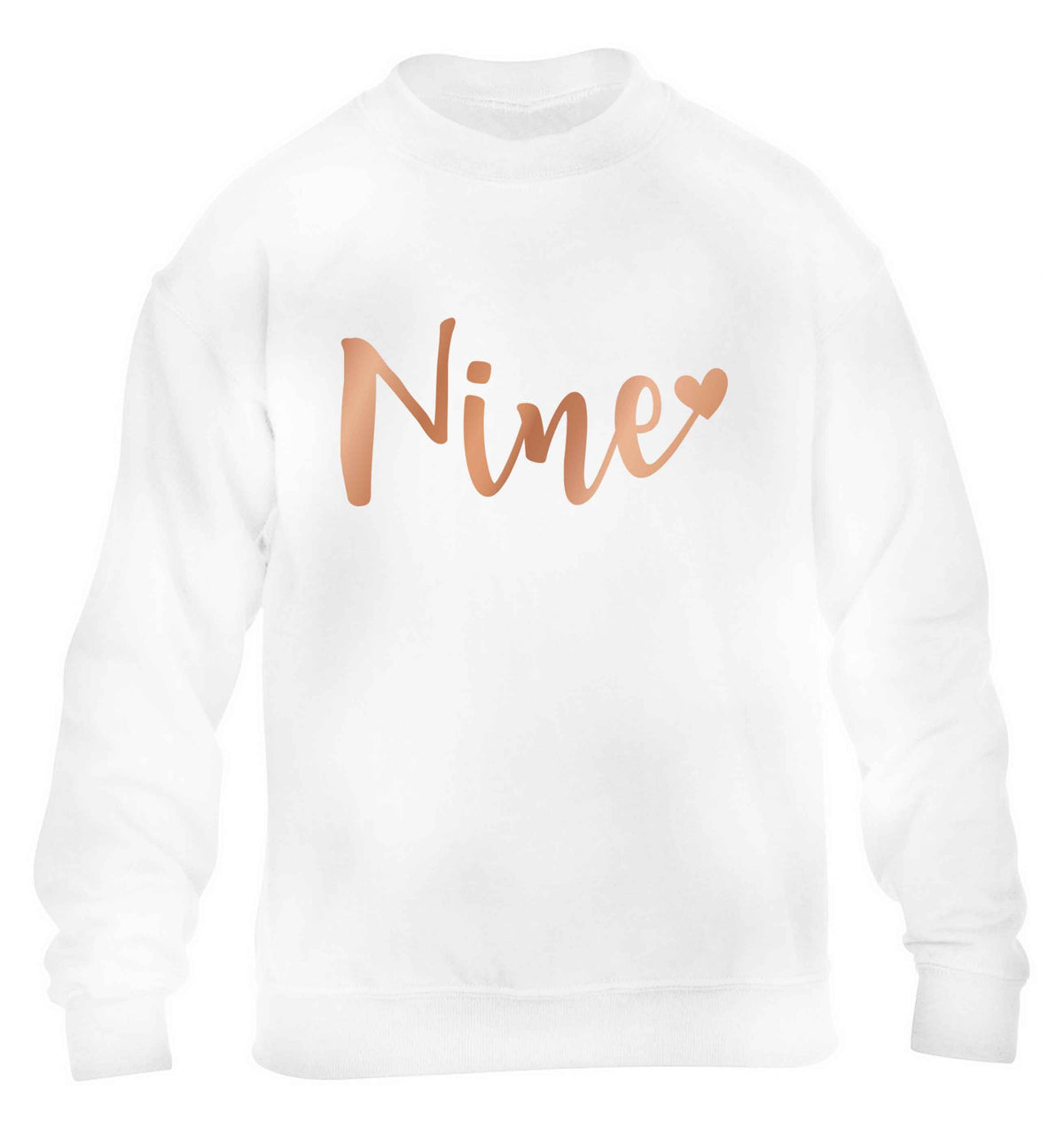 Rose gold nine children's white sweater 12-13 Years