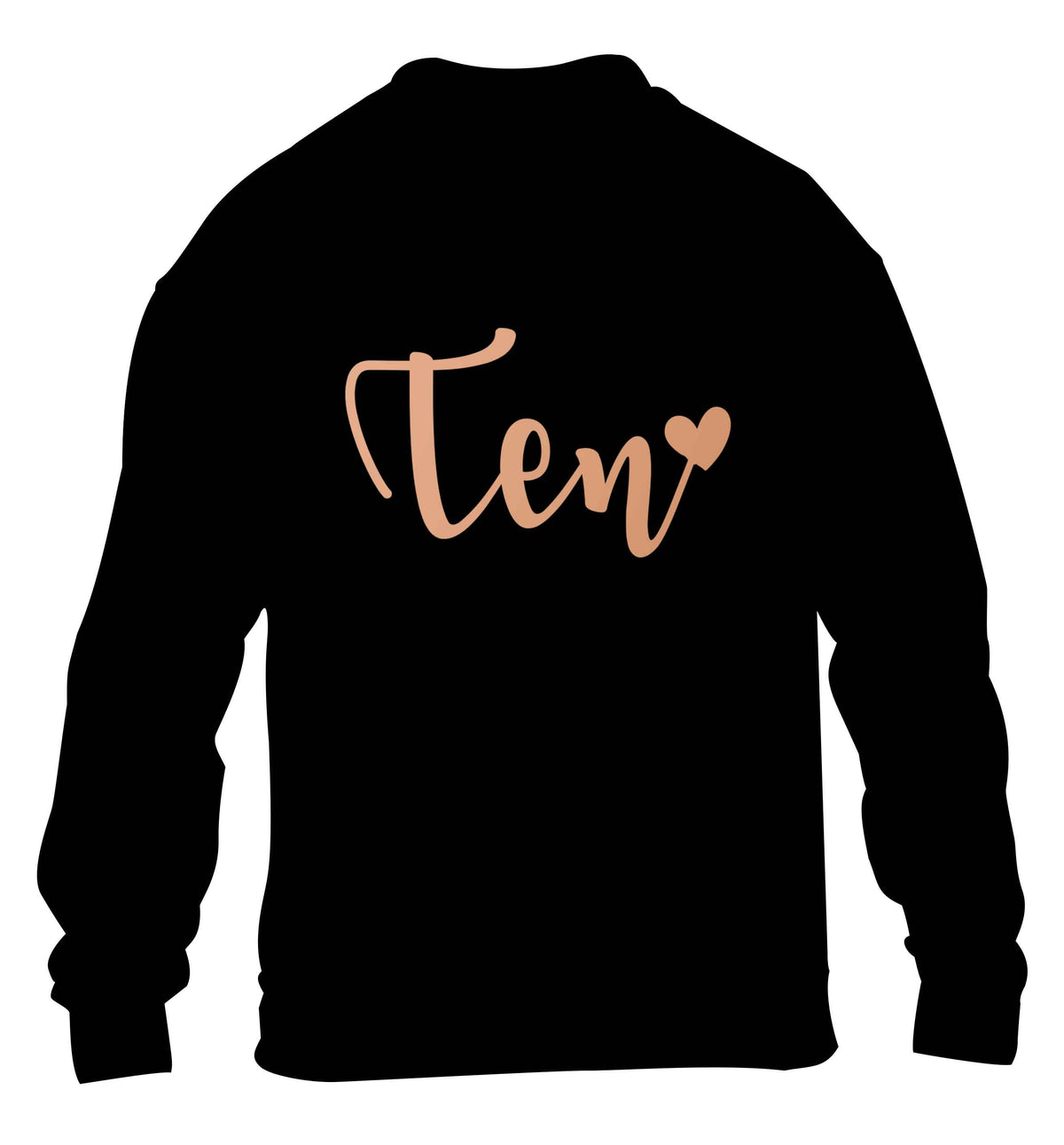 Rose gold ten children's black sweater 12-13 Years