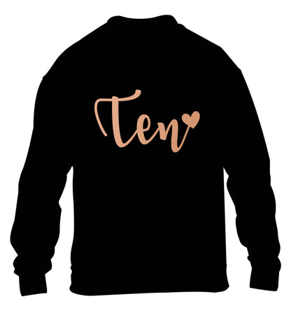 Rose gold eleven children's black sweater 12-13 Years