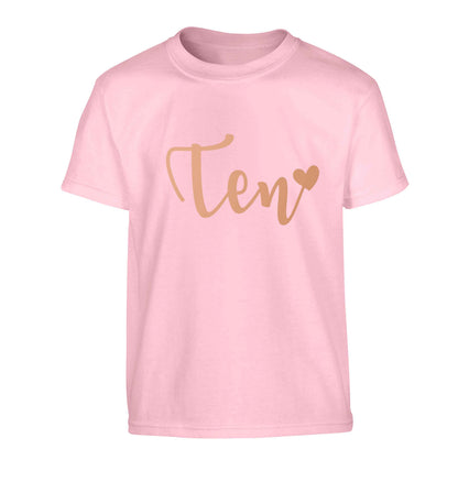 Rose gold eleven Children's light pink Tshirt 12-13 Years