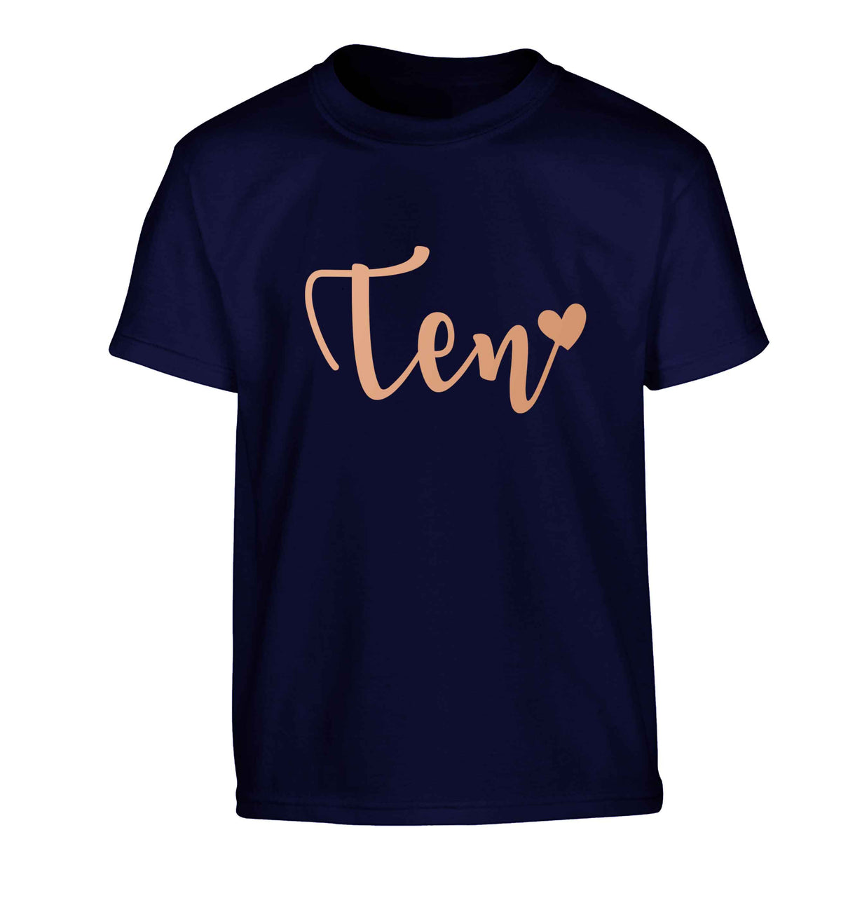 Rose gold eleven Children's navy Tshirt 12-13 Years