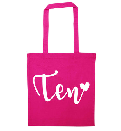 Rose gold ten pink tote bag
