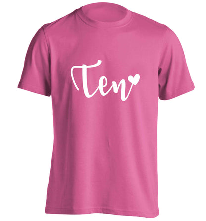 Rose gold ten adults unisex pink Tshirt 2XL
