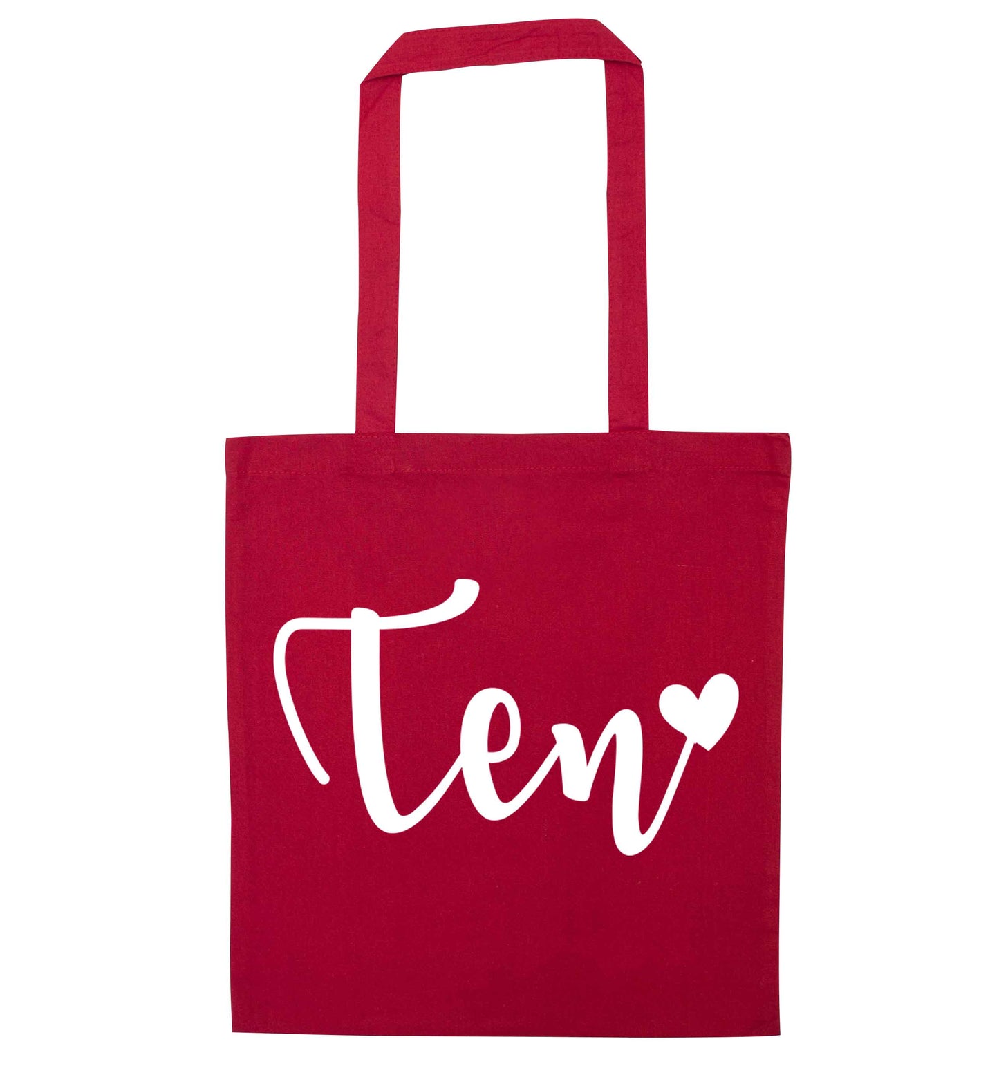 Rose gold ten red tote bag