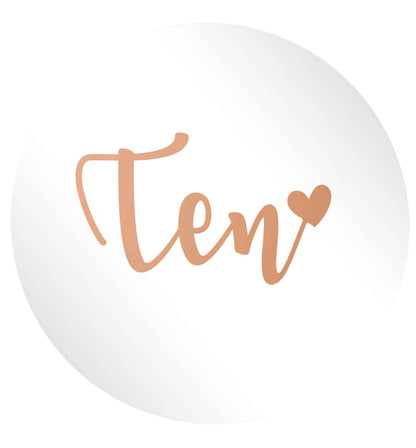 Rose gold ten 24 @ 45mm matt circle stickers