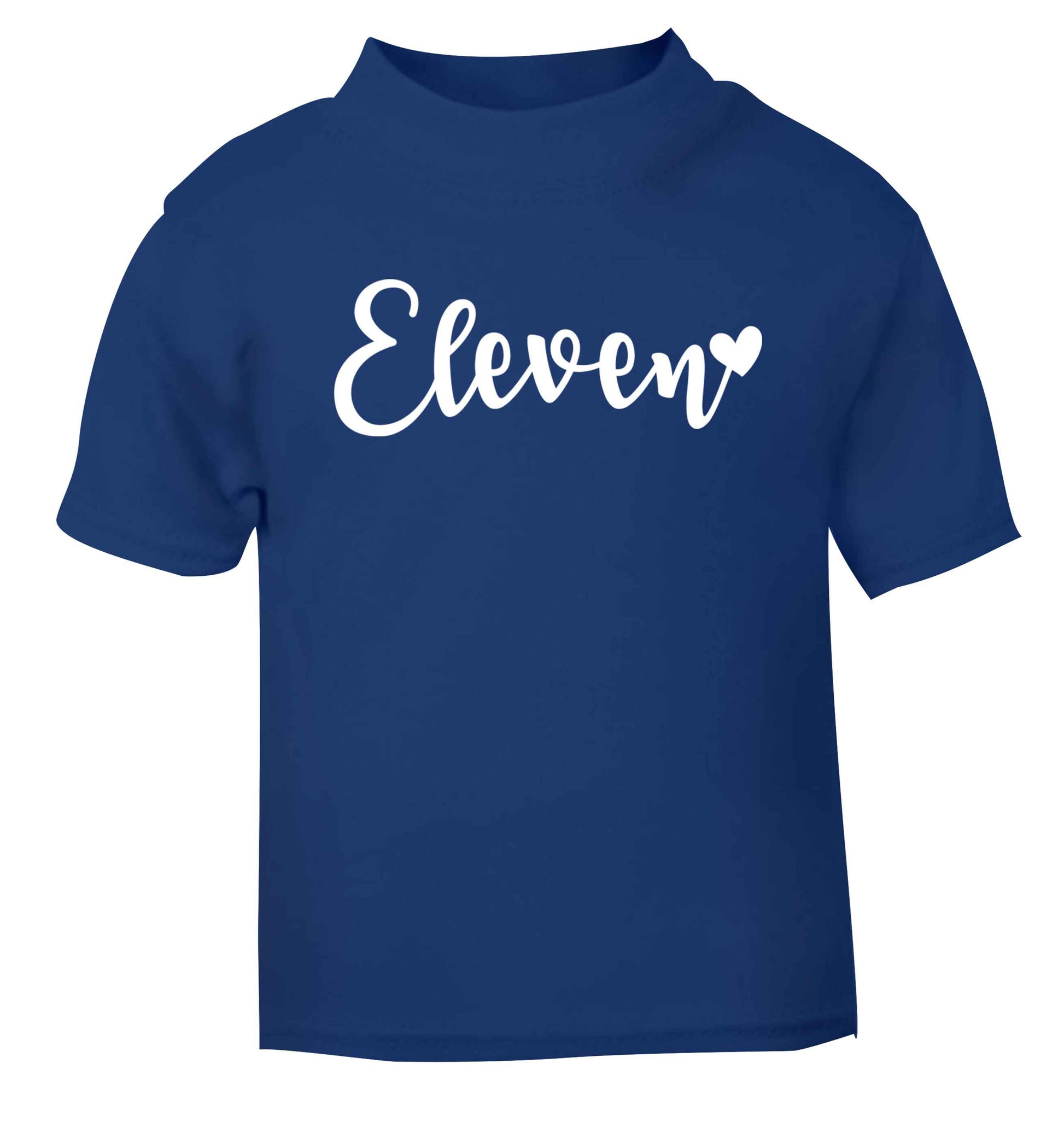Eleven and heart! blue baby toddler Tshirt 2 Years
