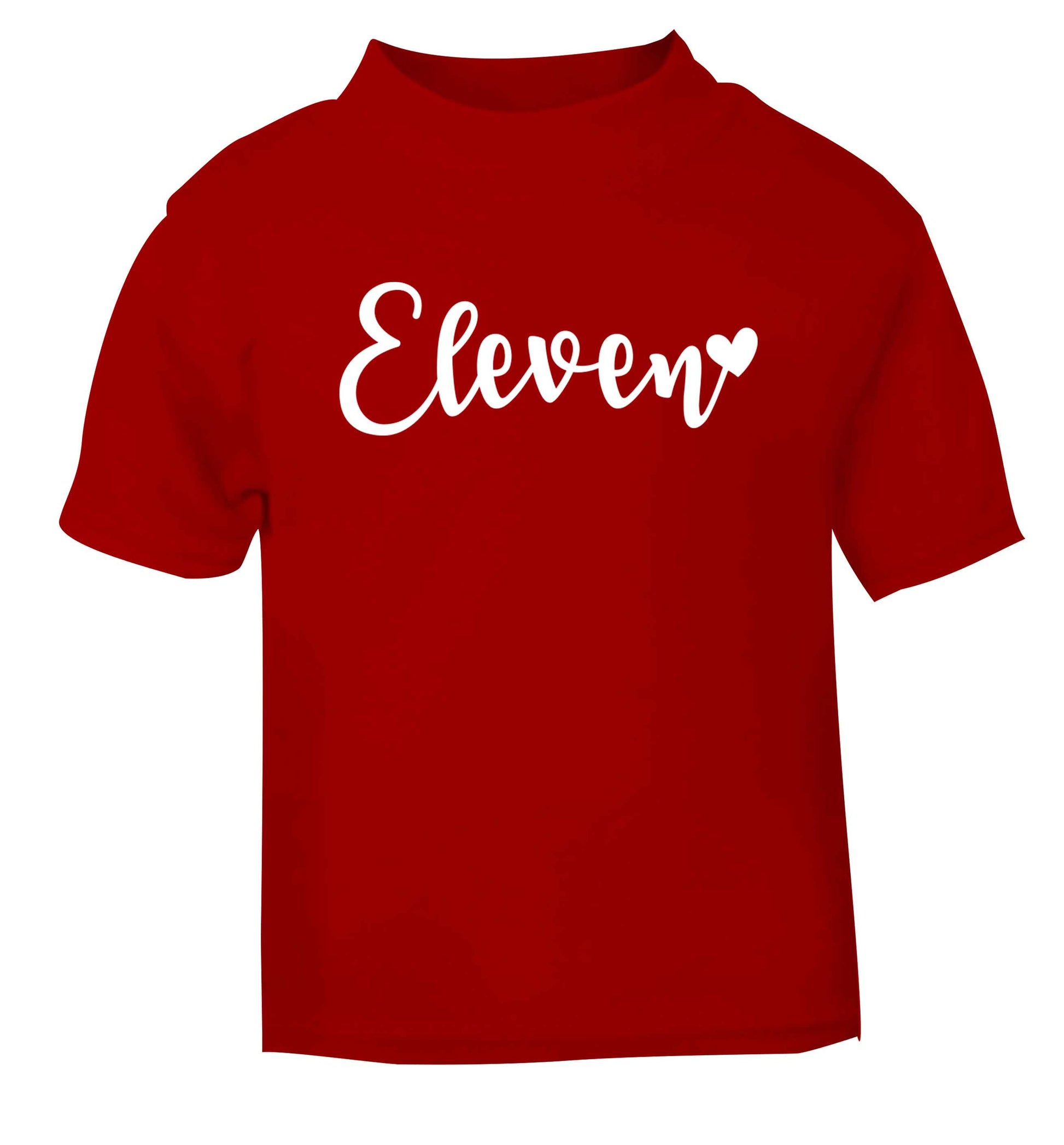 Eleven and heart! red baby toddler Tshirt 2 Years