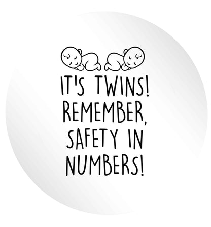 It's twins! Remember safety in numbers! 24 @ 45mm matt circle stickers