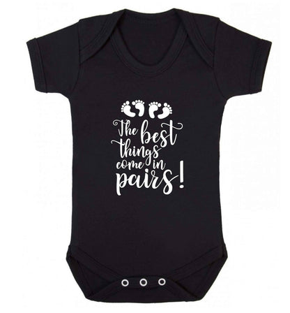 The best things come in pairs! baby vest black 18-24 months