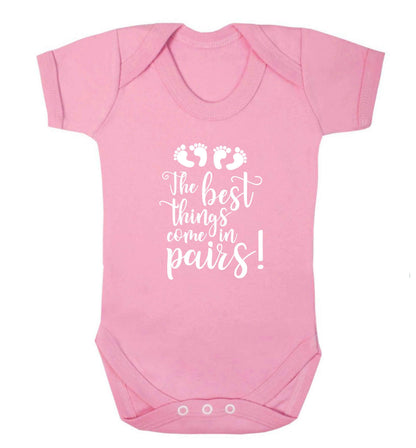 The best things come in pairs! baby vest pale pink 18-24 months