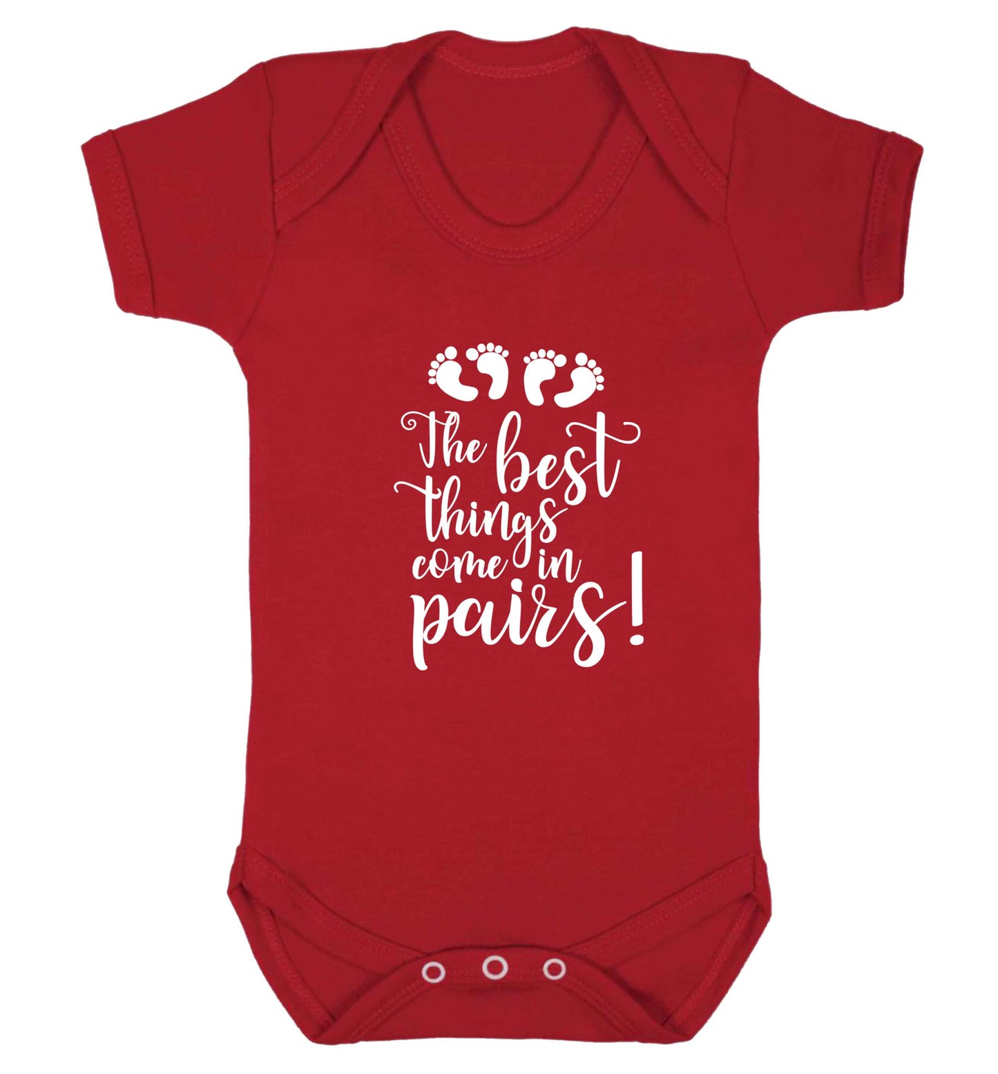 The best things come in pairs! baby vest red 18-24 months