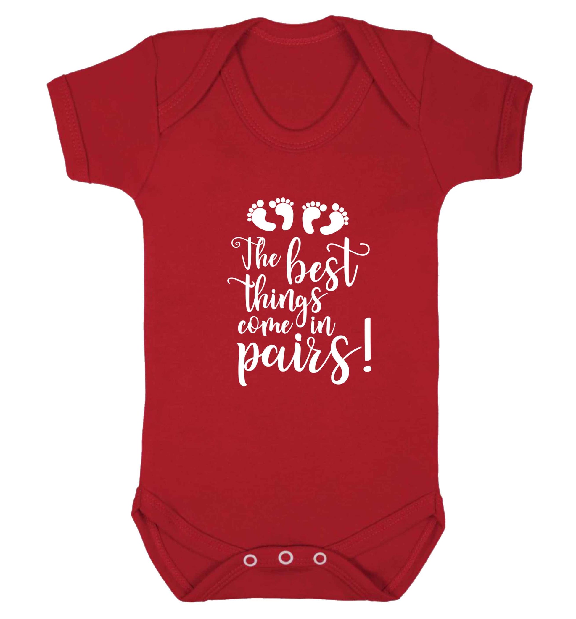The best things come in pairs! baby vest red 18-24 months