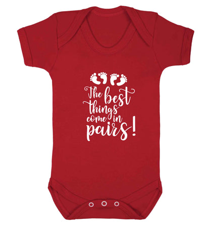 The best things come in pairs! baby vest red 18-24 months