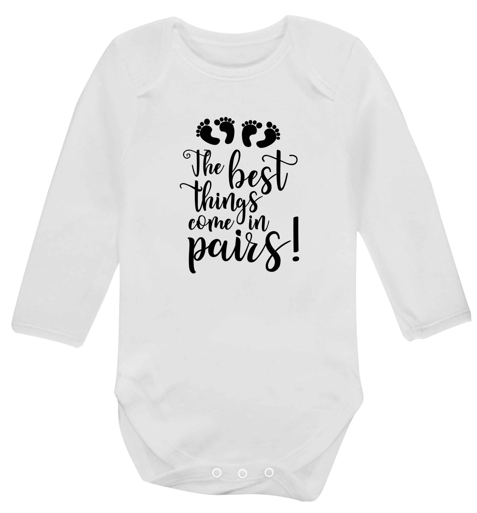 The best things come in pairs! baby vest long sleeved white 6-12 months