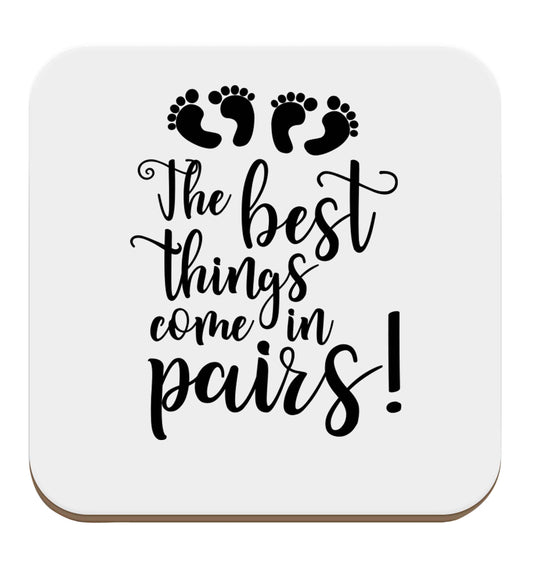 The best things come in pairs! set of four coasters