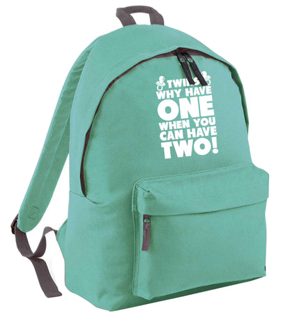 Twins why have one when you can have two mint adults backpack