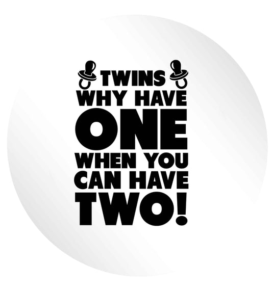 Twins why have one when you can have two 24 @ 45mm matt circle stickers