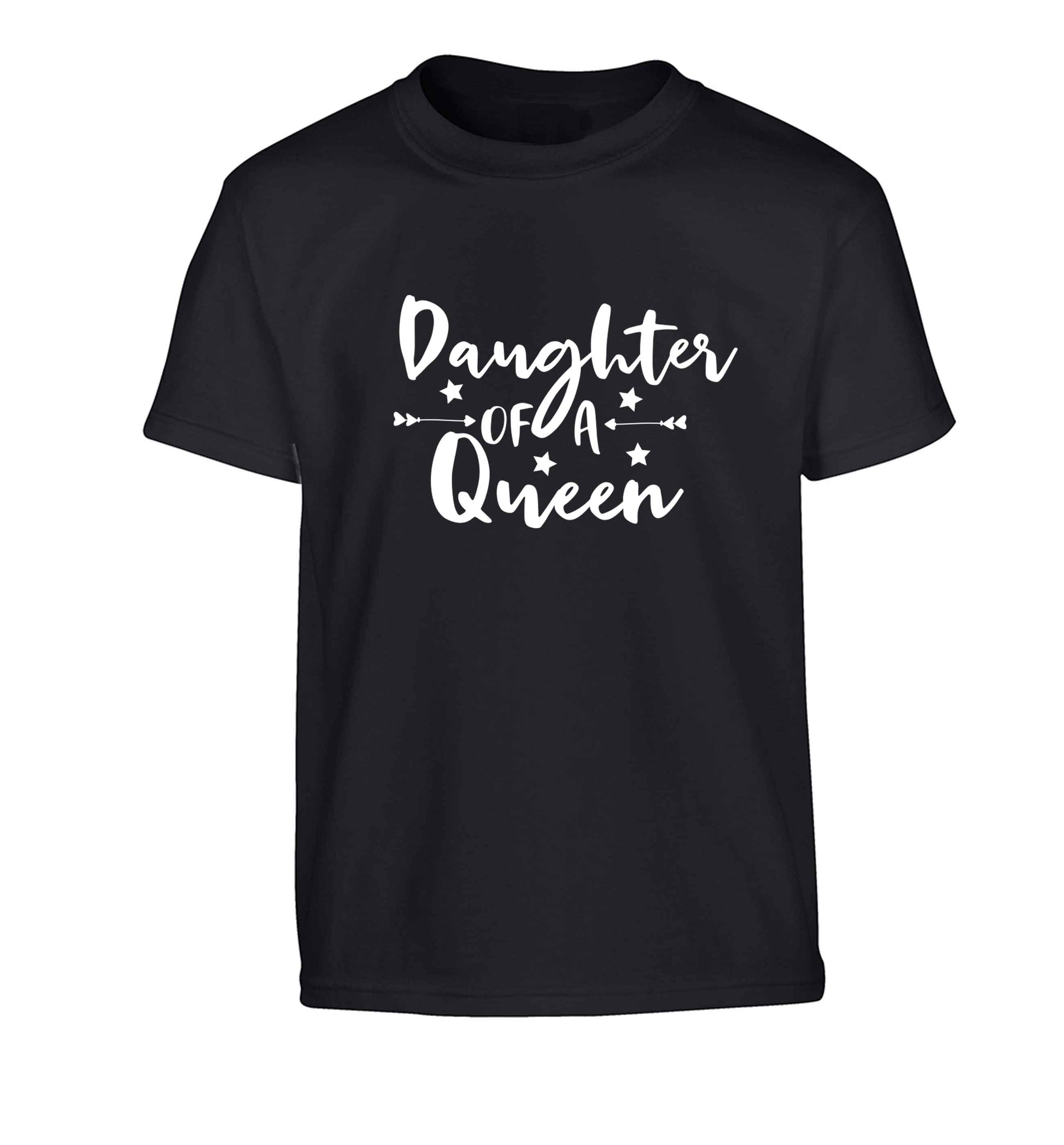 Daughter of a Queen Children's black Tshirt 12-13 Years