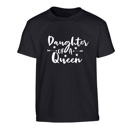 Daughter of a Queen Children's black Tshirt 12-13 Years