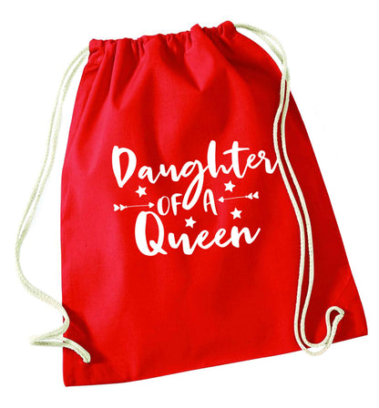 Daughter of a Queen red drawstring bag 