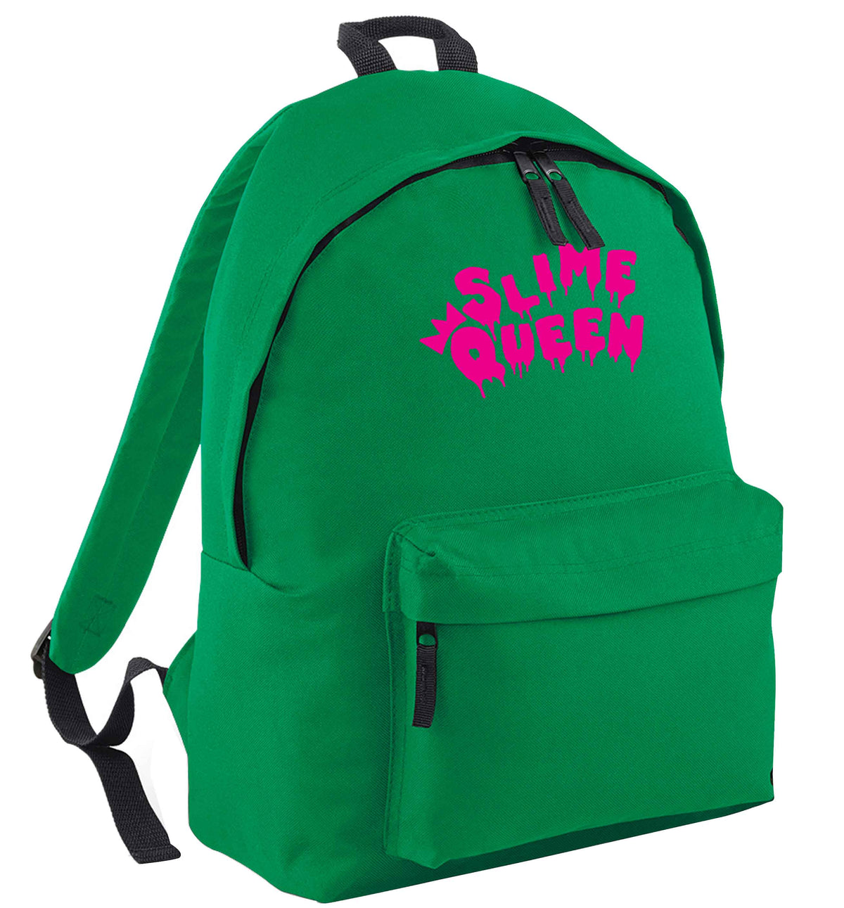 Neon pink slime queen green adults backpack