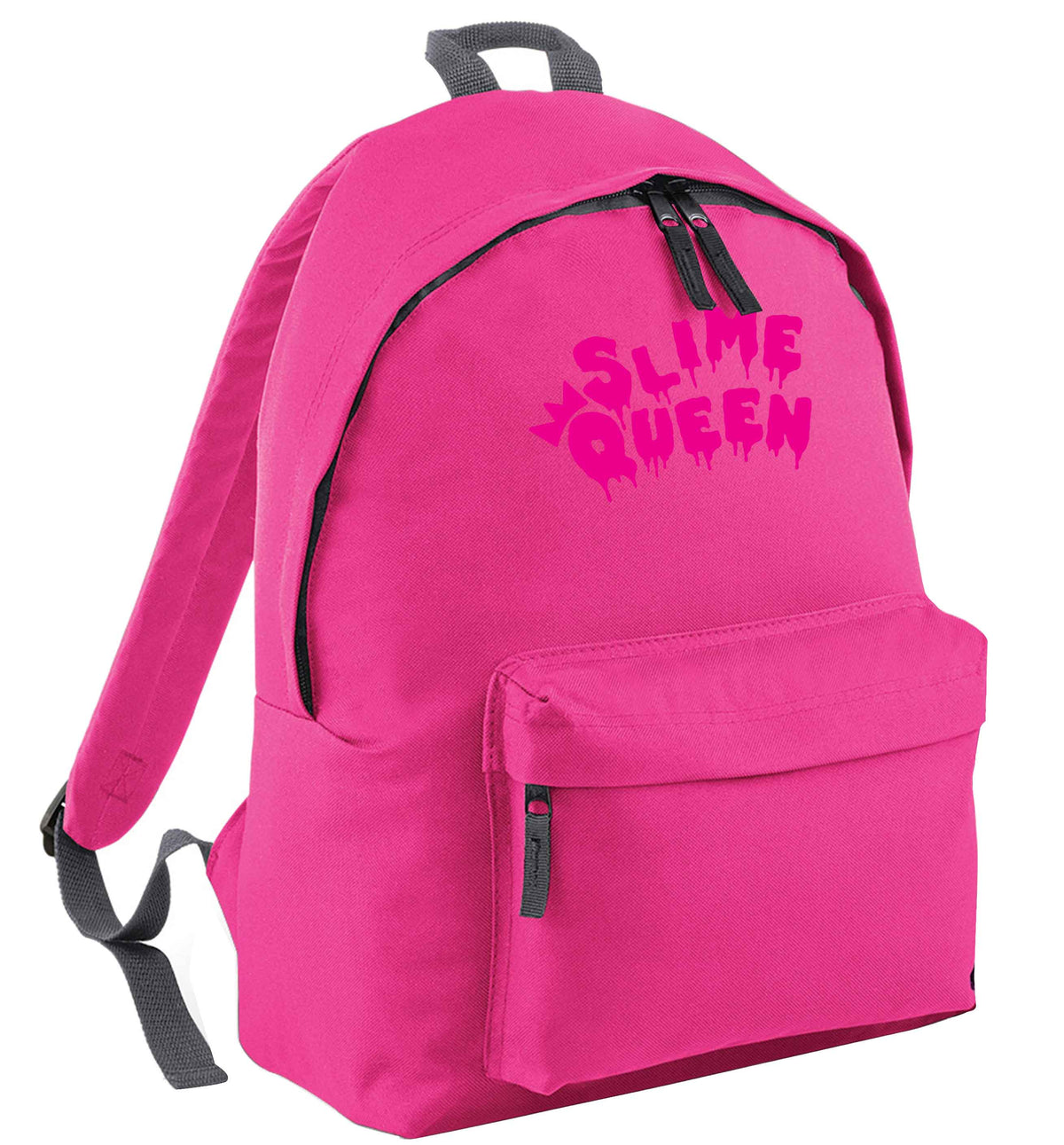 Neon pink slime queen pink adults backpack